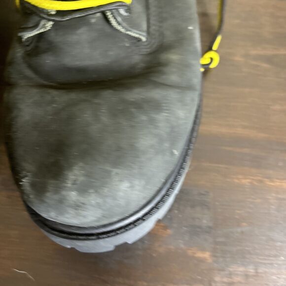 Timberland Premium 6 in Waterproof Boots - Boys Size 7 Black Grey Yellow - Picture 12 of 16